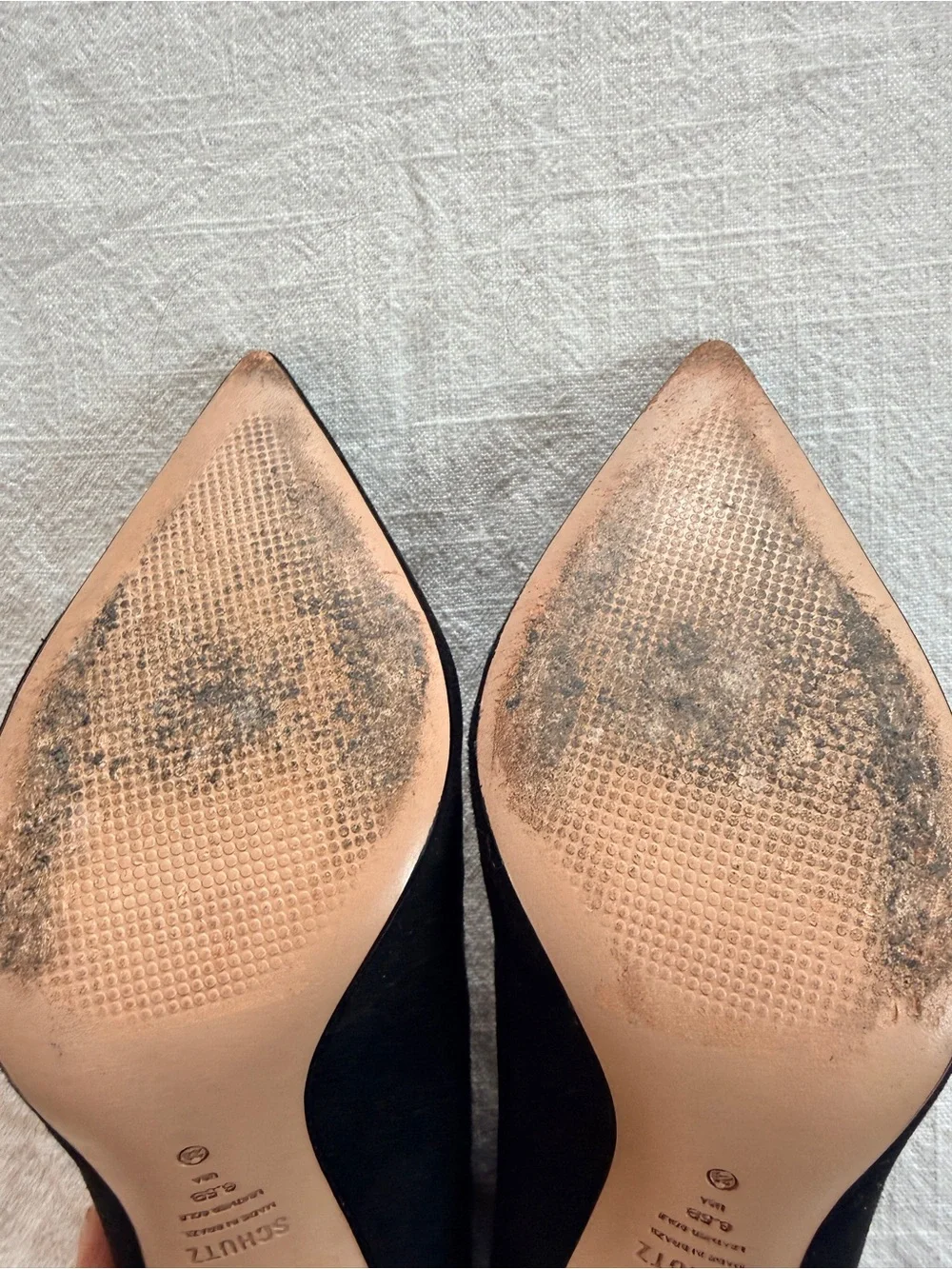 SCHUTZ Black Suede Stiletto Pump  - 6.5